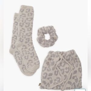 Barefoot Dreams CozyChic® Leopard Print Scrunchie & Socks Gift Set